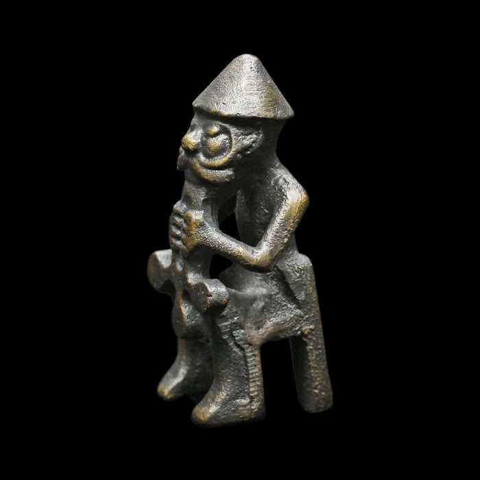 Statue of the Norse God Thor in Solid Bronze - Left Side View