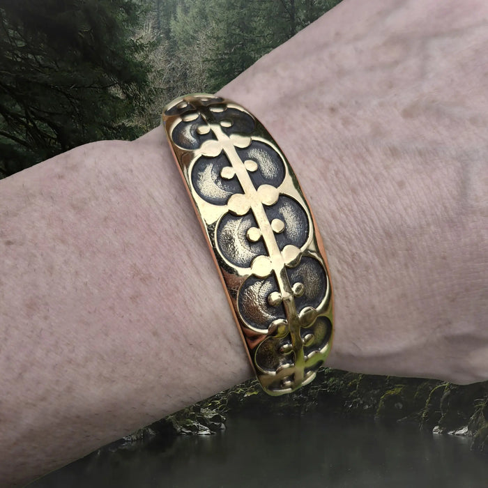 Bronze Viking Arm Ring / Bracelet Replica from Gotland, Sweden on Wrist