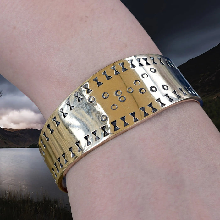 Bronze Viking Bracelet / Arm Ring Replica from Cuerdale on Woman's Arm