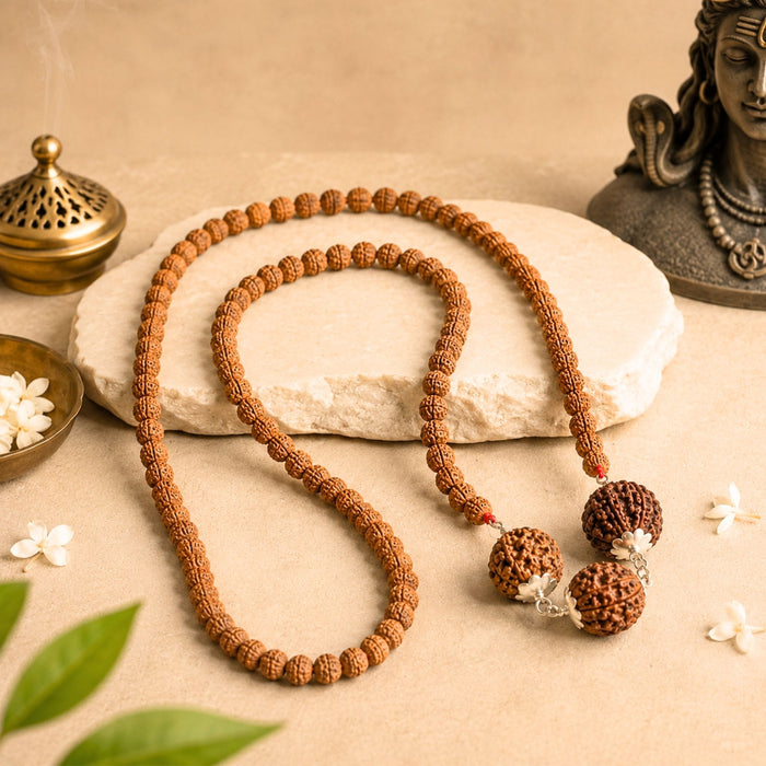 Buddhi Vardhak Kawach Mala with 4 & 6 Mukhi Rudraksha