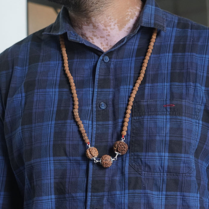 Buddhi Vardhak Kawach Mala with 4 & 6 Mukhi Rudraksha