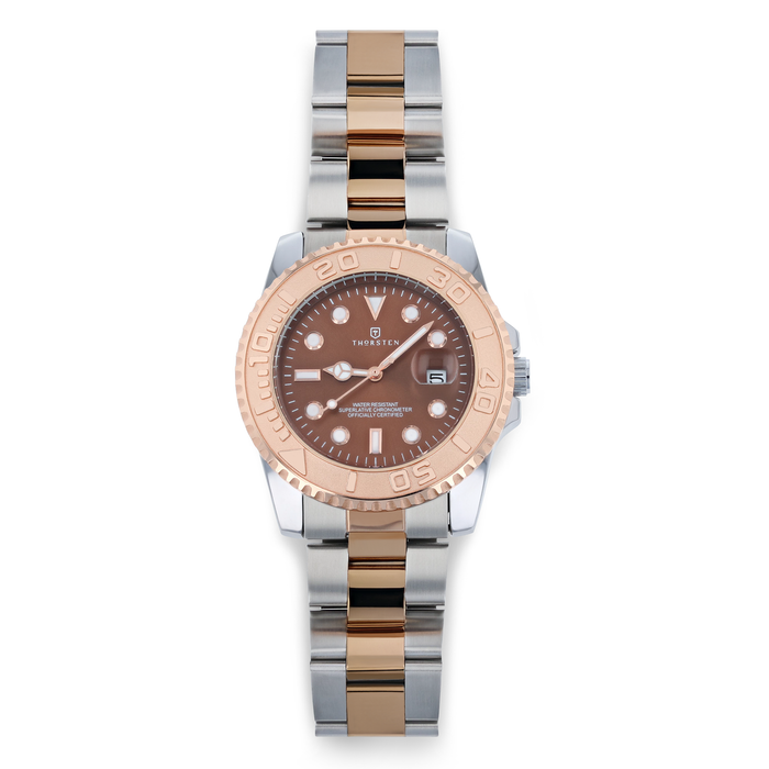 CAFÉ Copper Dial with Silver & Copper Band Watch