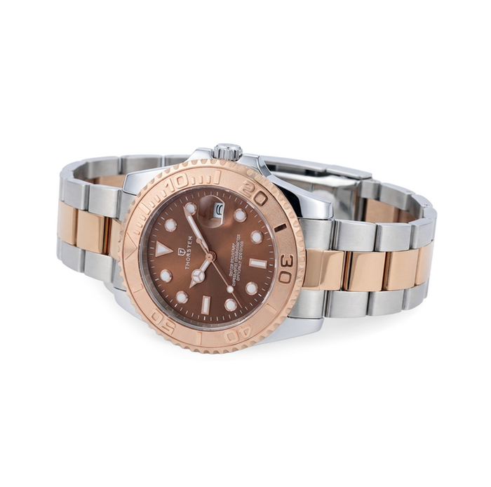 CAFÉ Copper Dial with Silver & Copper Band Watch