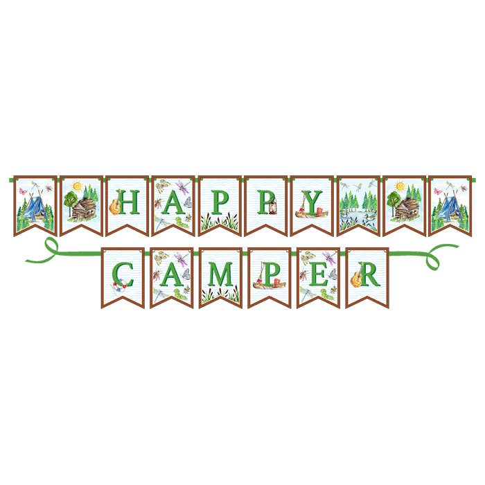 Camp Banner - Green & Brown