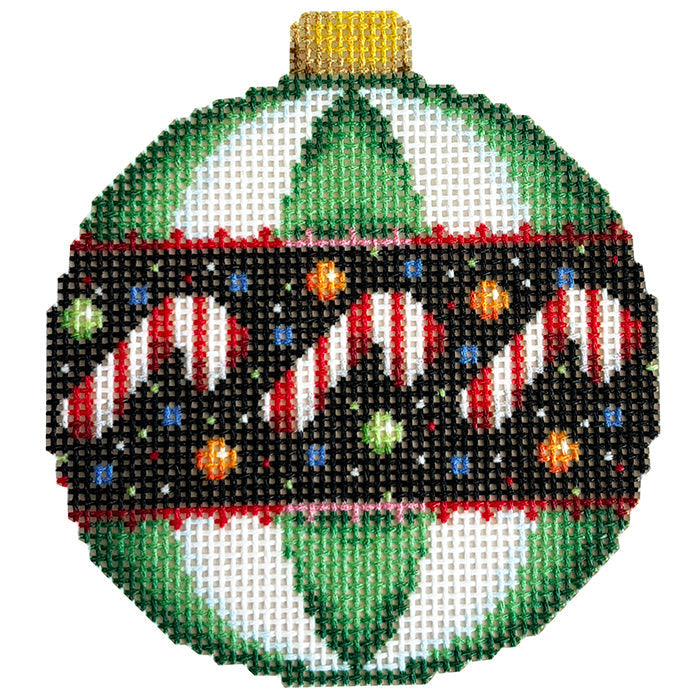 Candy / Green Stripes Ornament