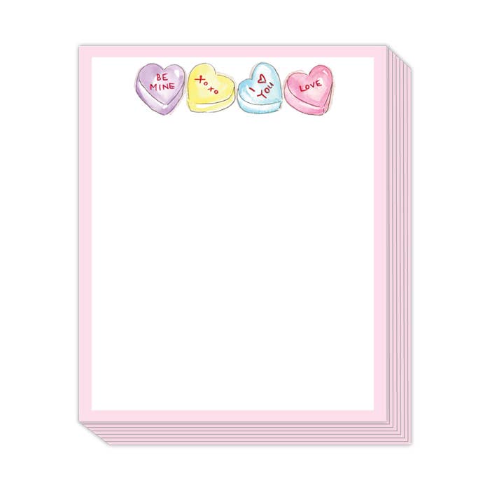 Candy Hearts Notepad