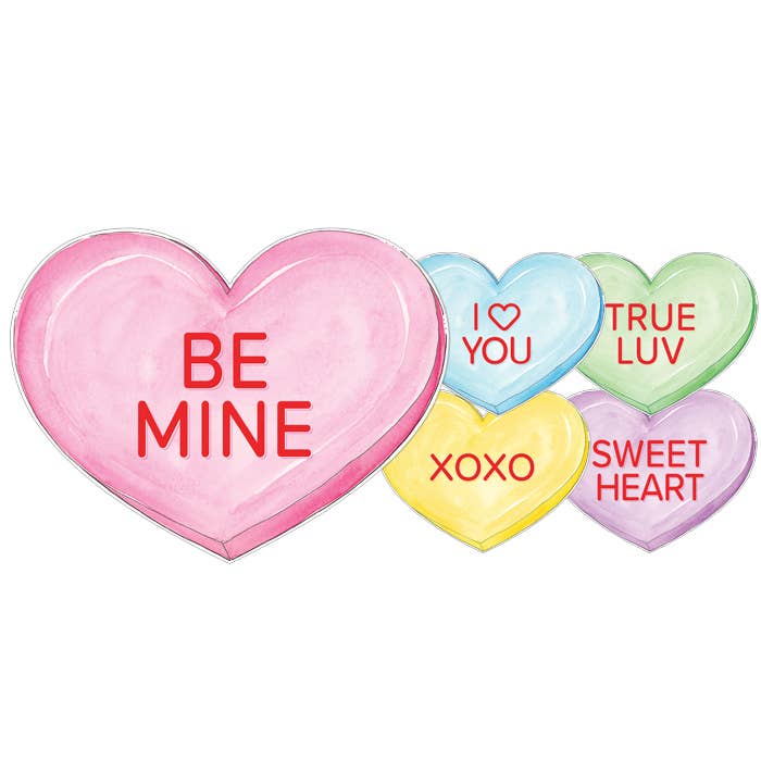 Candy Hearts Paper Placemats