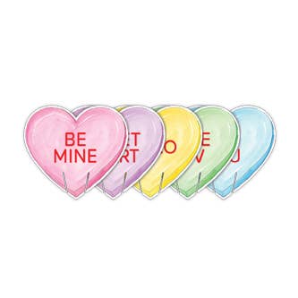 Candy Hearts Place Cards / Cup Accents