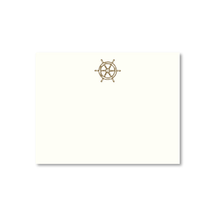 Captain's Wheel Etched Note Cards