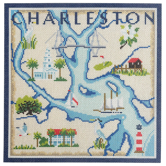 Charleston Map - 13 count