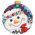 Checked Hat Snowman Ornament
