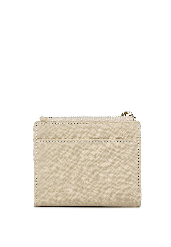 Chic Me Top Zip Mini Wallet (Beige)