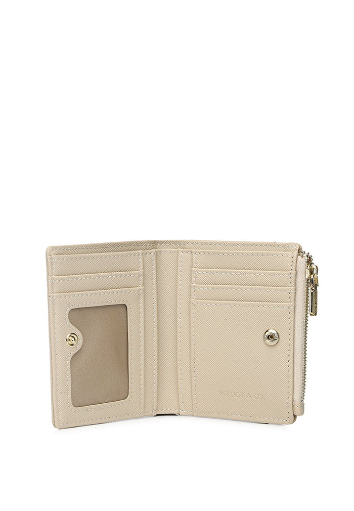 Chic Me Top Zip Mini Wallet (Beige)