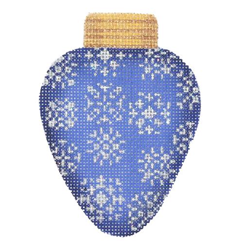Christmas Bulb - Blue with Snowflakes