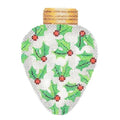 Christmas Bulb - Silver with Holly