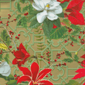 Christmas Garden Gold Gift Wrap