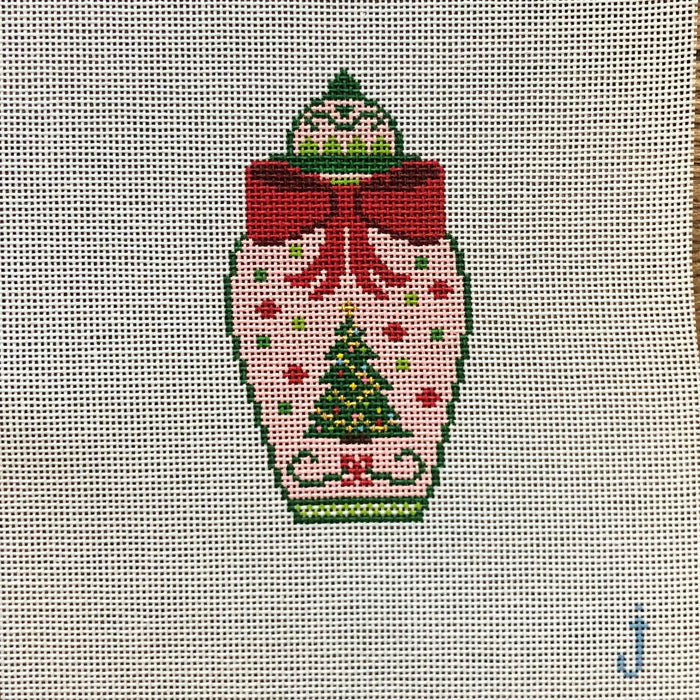 Christmas Pink Ginger Jar