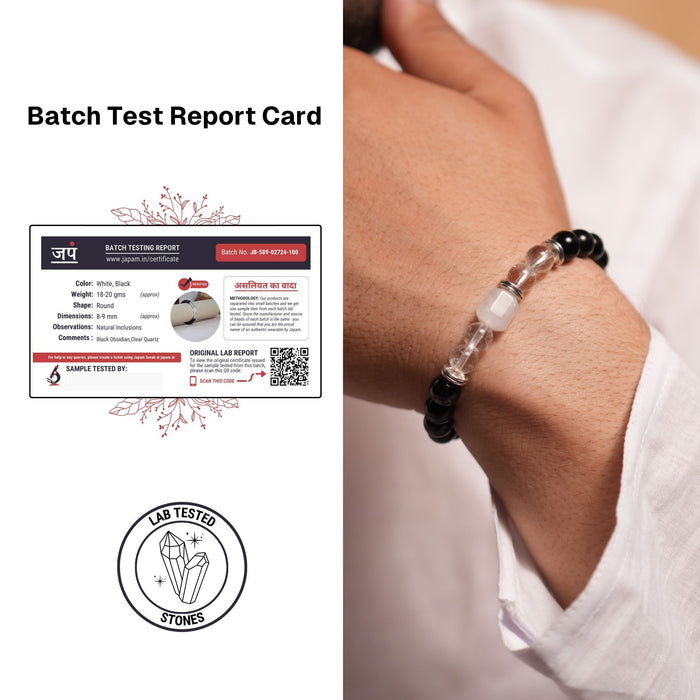 Clear Quartz Zodiac Band – Cancer (कर्क राशि)
