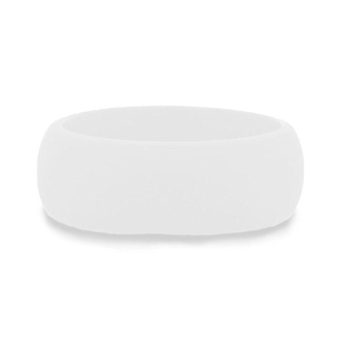 COCO Silicone Ring for Men and Women White Comfort Fit Hypoallergenic Thorsten - 8mm