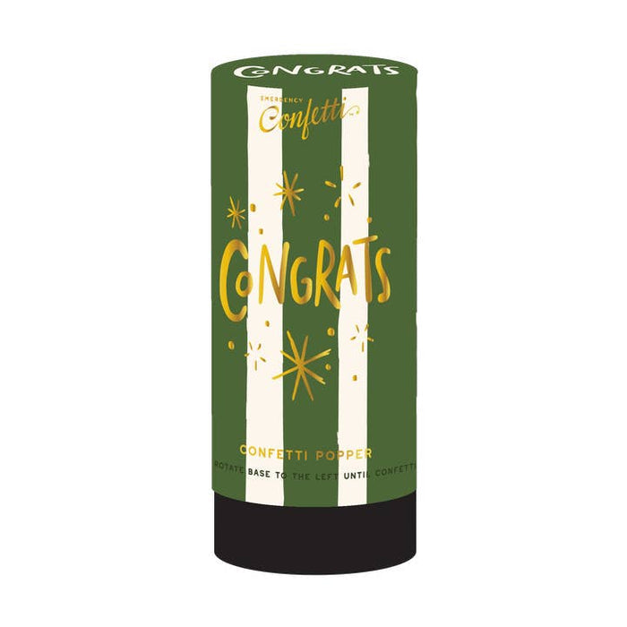 Congrats Green & Ivory Confetti