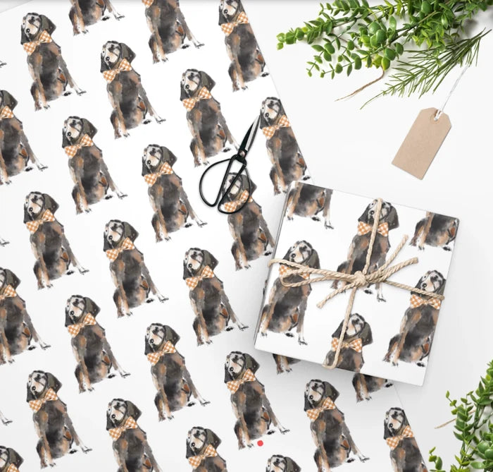 Coonhound Gift Wrap Sheets