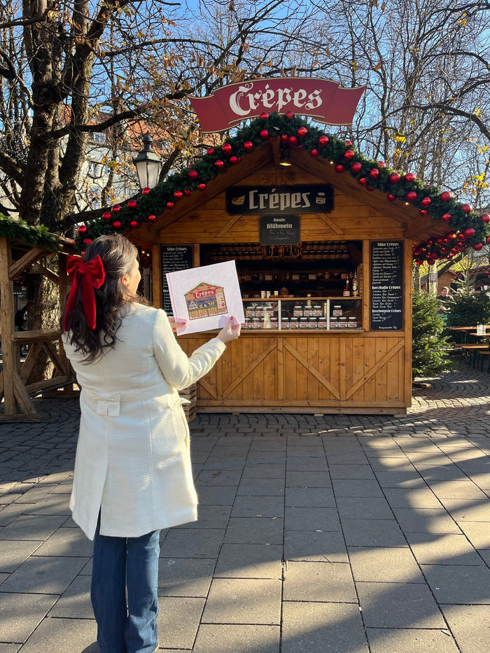 Crepe Christmas Market Stand