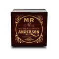 Custom Engraved Chocolate Dark Wooden Wedding Ring Box