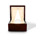 Custom Engraved Light up Engraved Chocolate Dark Wood Personalized Wooden Wedding Ring Box