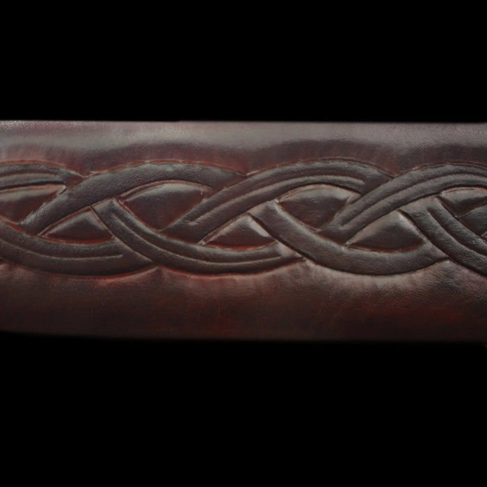 Custom Leather Sword Scabbard Detail - Viking Warrior Costume