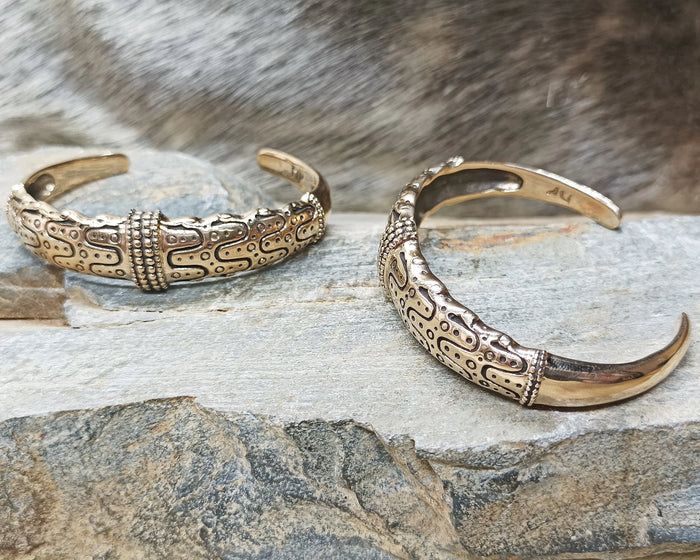 Danish Viking Bronze Bracelets from Falster on Rock