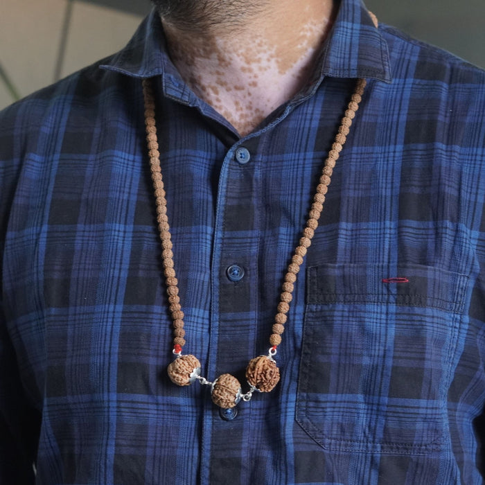 Dhan Sampatti Kawach Mala with 6 & 7 Rudraksha