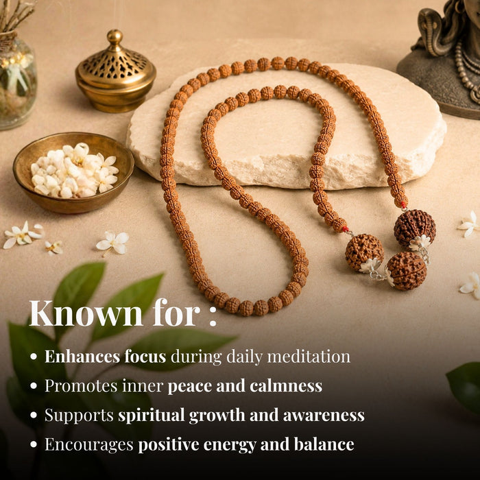 Dhan Sampatti Kawach Mala with 6 & 7 Rudraksha