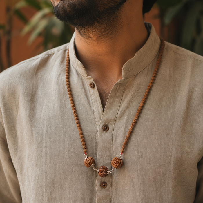 Dhan Sampatti Kawach Mala with 6 & 7 Rudraksha