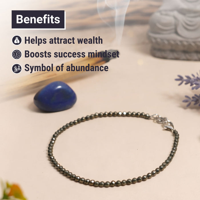 Dhanashree Pyrite Anklet