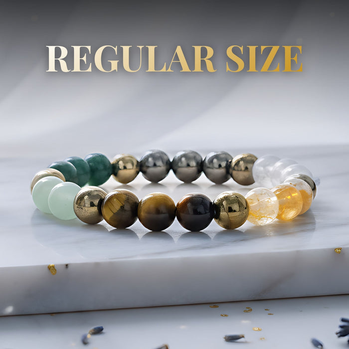 Dhanlabh Band with Pyrite, Tiger Eye, Citrine, Aventurine, Sphatik & Jade Beads
