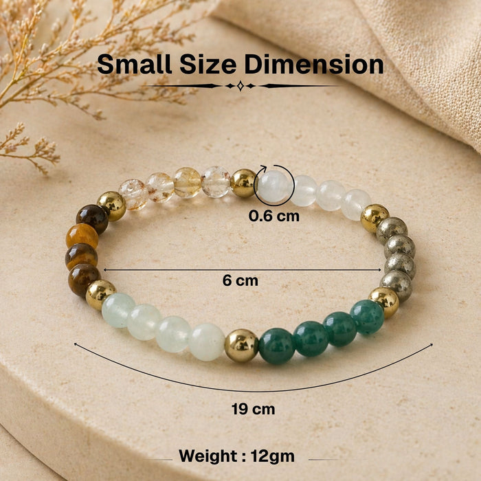 Dhanlabh Band with Pyrite, Tiger Eye, Citrine, Aventurine, Sphatik & Jade Beads