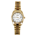 DUCTUS Silver Dial with Gold Band Watch