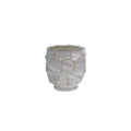 Embossed Stoneware Planter Vase