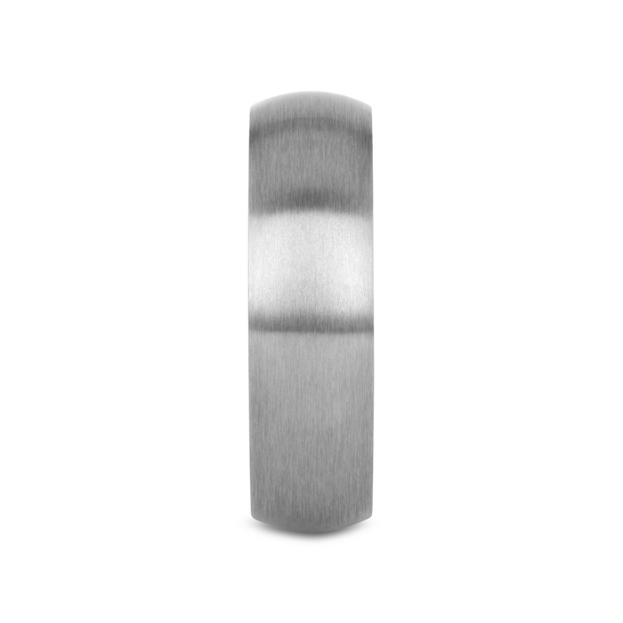 ERIS Men’s Titanium Brushed Finish Domed Wedding Band - 6mm & 8mm