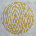 Faux Bois Round - Gold