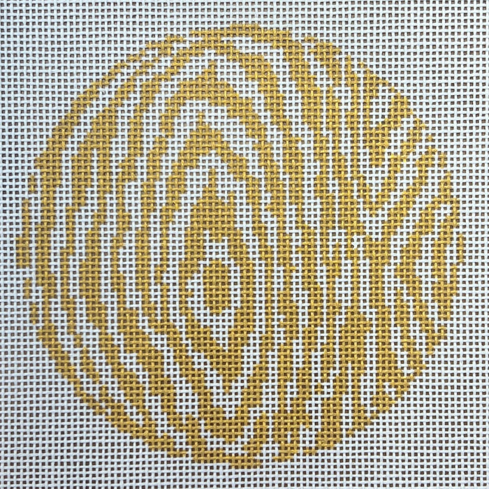 Faux Bois Round - Gold