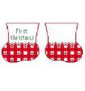 First Christmas Booties - Red Gingham