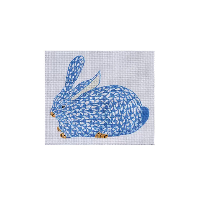 Fishnet Crouching Bunny - Blue