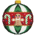 Gingerbread / Green Stripe Ornament