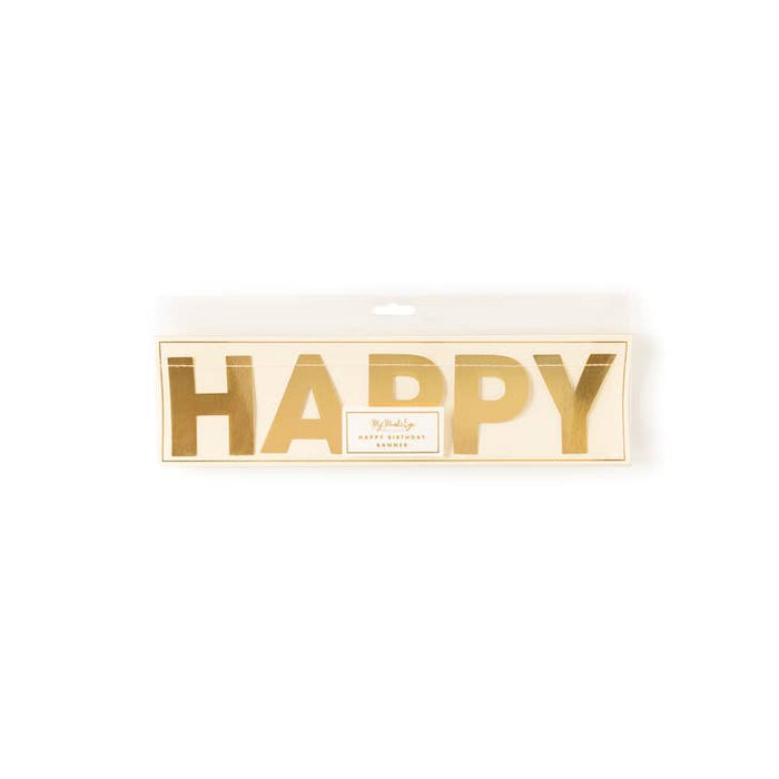Gold Birthday Banner