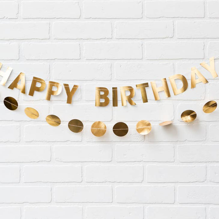 Gold Birthday Banner
