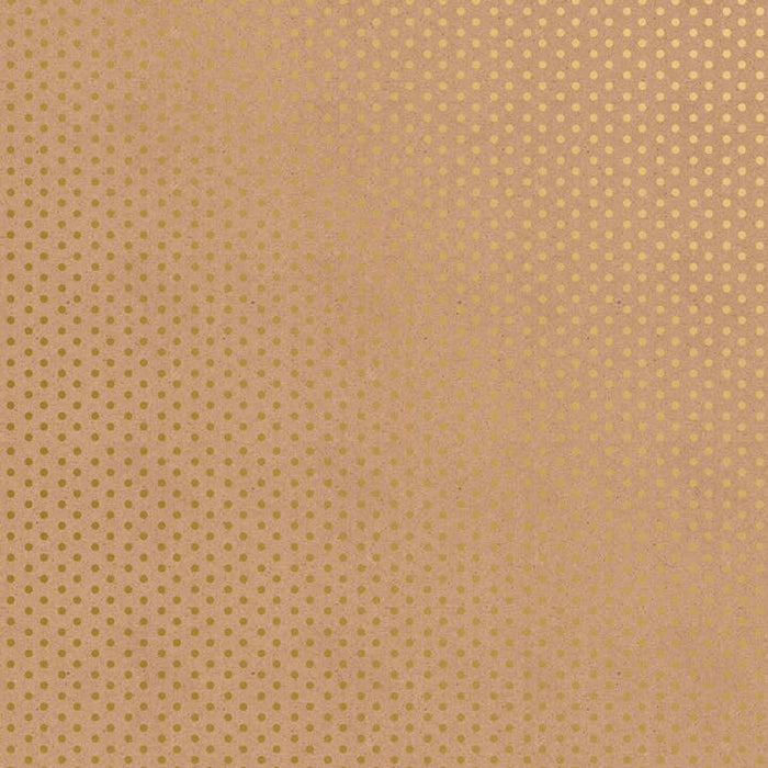 Gold Dots on Kraft Gift Wrap