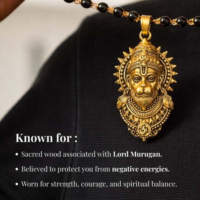 Gold Plated Bajrangbali Karungali Necklace