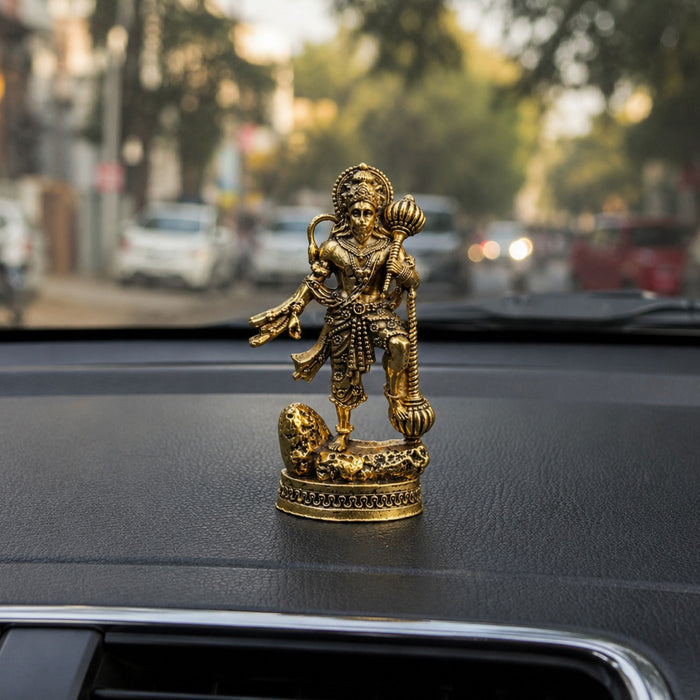 Gold Plated Hanuman Ji Idol for Car Dashboard