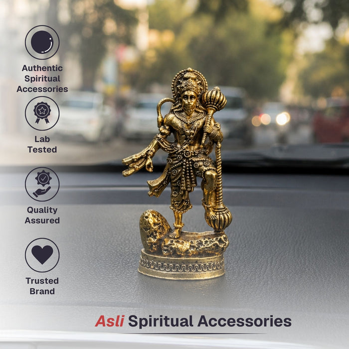 Gold Plated Hanuman Ji Idol for Car Dashboard